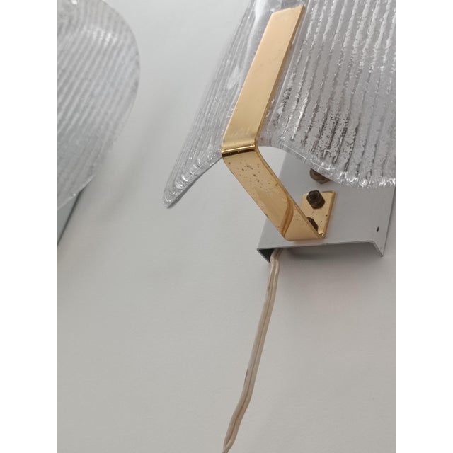 Gold Wall Lights by Carl Fagerlund for Orrefors, 1970s, Set of 2 For Sale - Image 8 of 13