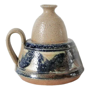 Vintage Studio Art Pottery Bud Vase W/ Handle