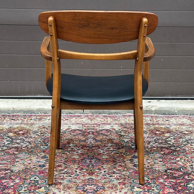 Wood Mid-Century Modern Lane Acclaim Dining Captain's Chair For Sale - Image 7 of 11