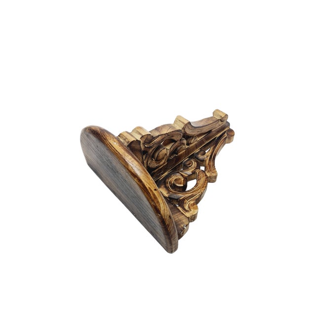 Art Nouveau German Wooden Shelf, 1950s For Sale - Image 6 of 9