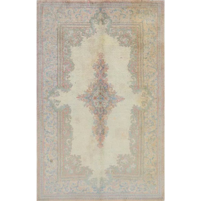 1960s Vintage Kerman Rug-3'1"x4'10" For Sale