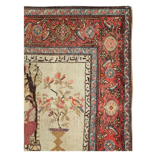 Rustic Galerie Shabab Collection Early 20th Century Handmade Caucasian Karabagh Pictorial Accent Rug For Sale - Image 3 of 10