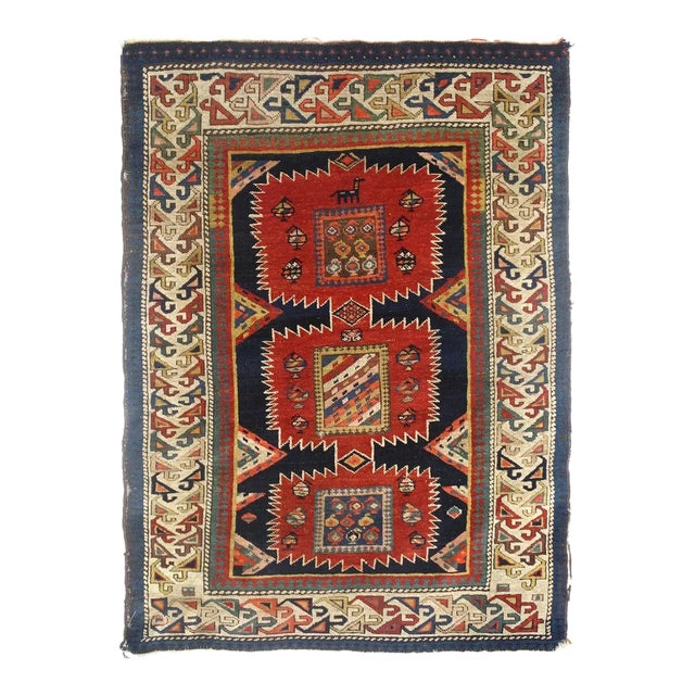 Antique Shirvan Rug 3'5'' x 4'7'' For Sale
