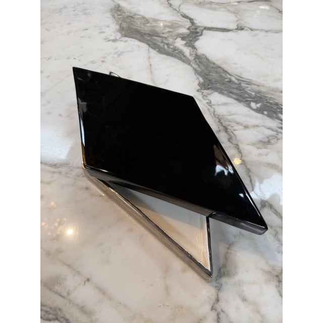 Ferdinando Loffredo Black & White Geometric Ceramic Catchall Dish For Sale In Los Angeles - Image 6 of 8