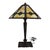 Antique Bradley & Hubbard Arts & Crafts 8-Panel Slag Glass Table Lamp C1920 For Sale - Image 10 of 12