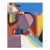 AL-Small Abstracted Color Field Painting -- Matchsticks by Michael Pauker For Sale