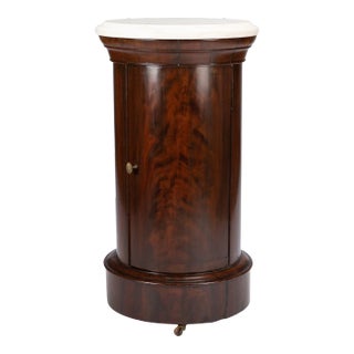 English Pillar Commode With Marble Top, 1820 For Sale