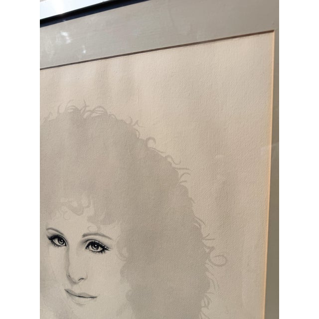 1980s Limited Edition Portrait of Barbra Streisand For Sale - Image 4 of 12