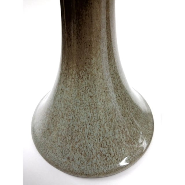 Artisan Mottled Ceramic Vases- A Pair For Sale - Image 4 of 11