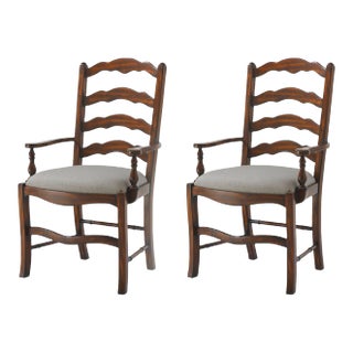 Provincial Dining Chairs- Set of 2 For Sale