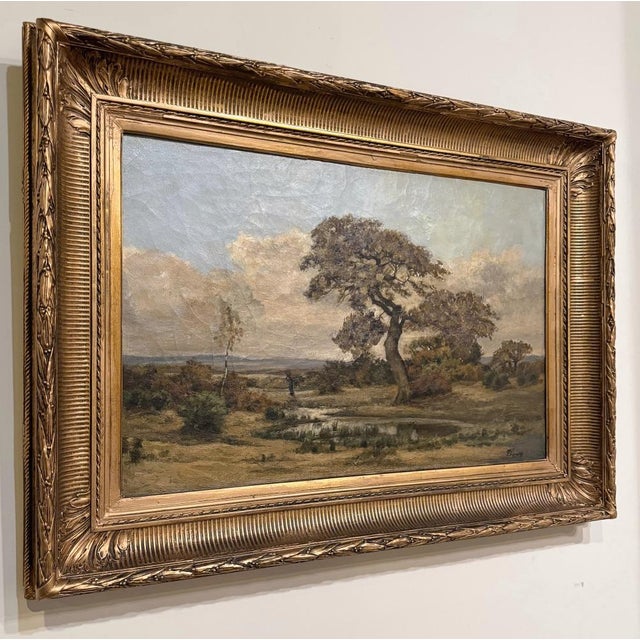 Mid 19th Century 19th Century Oil Painting on Canvas in Original Gilt Frame by Théodore Baron (1840–1899) For Sale - Image 5 of 16