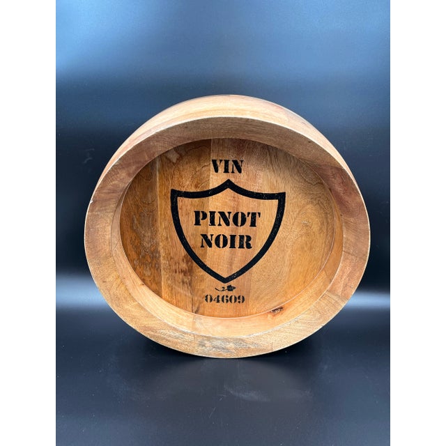 Wood Ballard Designs Pinot Noir Small Wine Barrel Wall Plaque Tray For Sale - Image 7 of 11