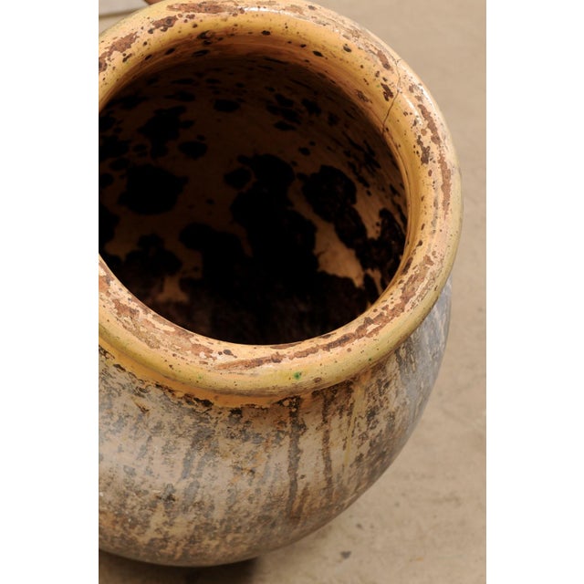 Antique French Biot Jar with Glazed Rim For Sale - Image 10 of 11