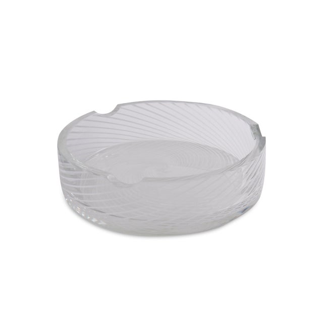 Vintage Spiral White & Clear Murano Glass Dish For Sale In Boston - Image 6 of 6