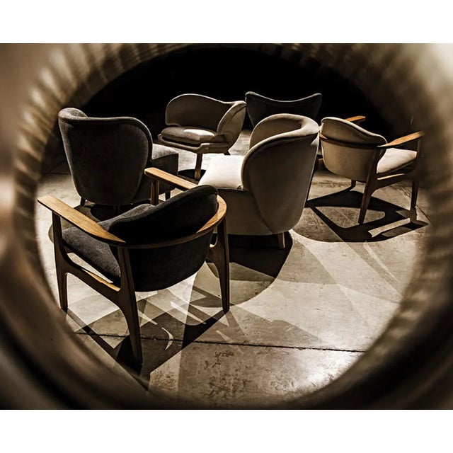 Not Yet Made - Made To Order NOIR Valerie Chair with Wheat Fabric For Sale - Image 5 of 6