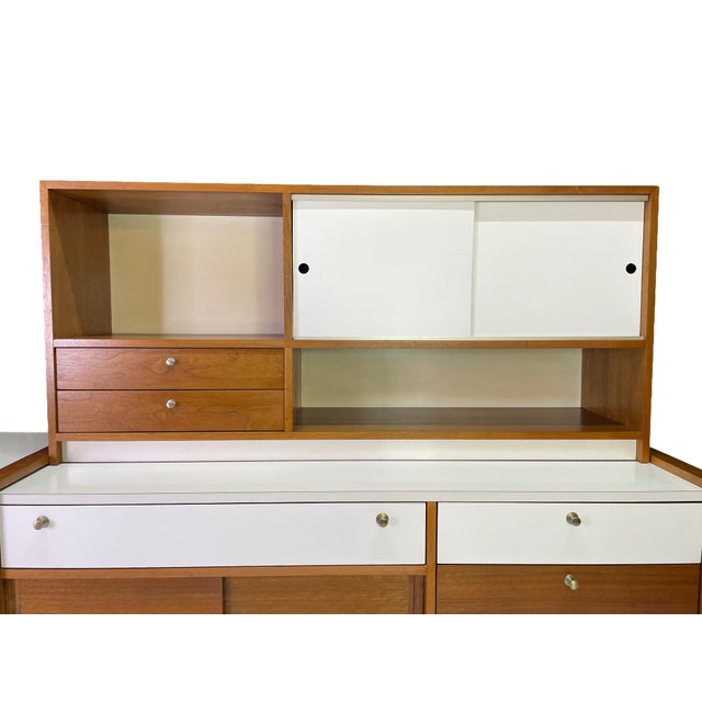 Wood Brown Saltman Walnut Modular Wall Unit Attributed to Martin Borenstein, 1960s For Sale - Image 7 of 18