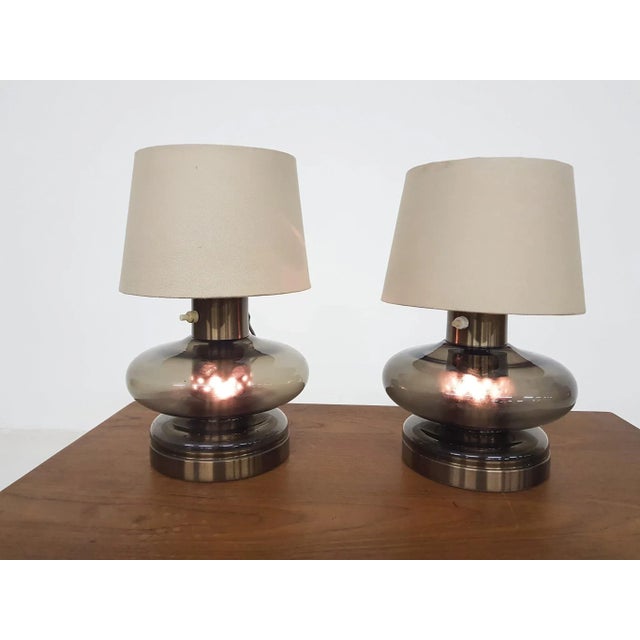 Dutch Glass Table Lamp in the Style of Raak, 1960s For Sale - Image 4 of 8