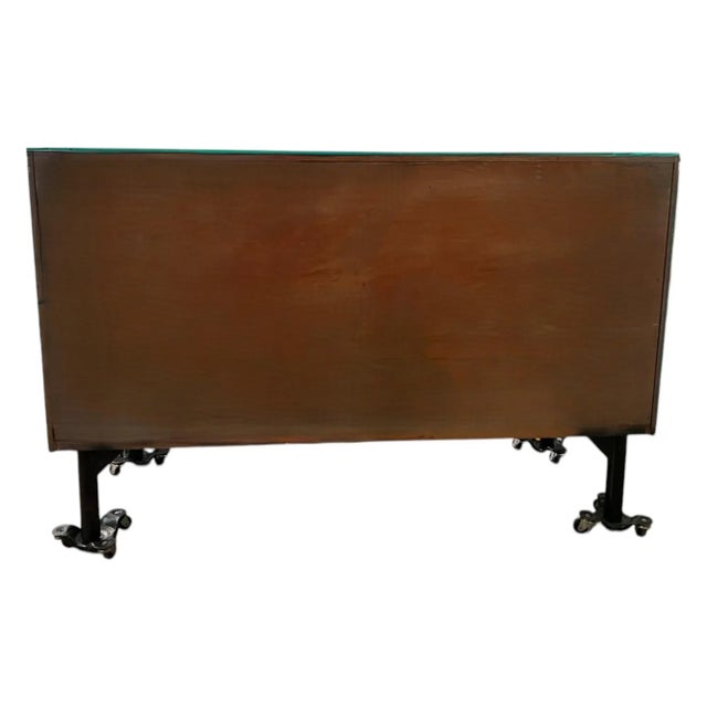 Restored Mid-Century Modern Dresser in Black & White With Ribbed Drawer Fronts For Sale - Image 12 of 12