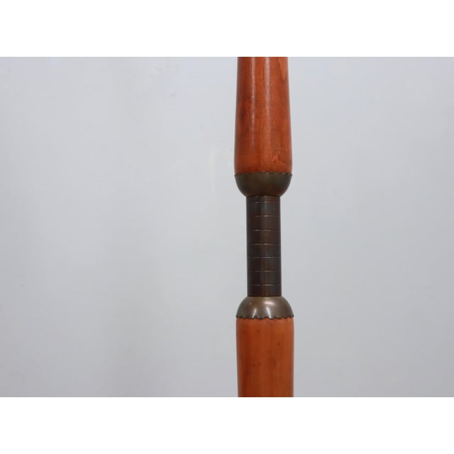 Adjustable Floor Lamp in Brass & Cherry Wood from Osvaldo Borsani, 1950s For Sale - Image 6 of 12