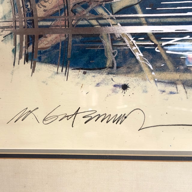 Mid 20th Century Mid 20th Century Limited Edition "Lotus Fan" Print by William Gatewood For Sale - Image 5 of 10