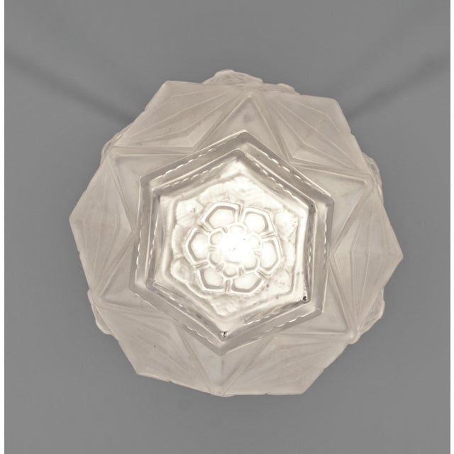 French Art Deco Pendant Light by Jean Gauthier Ejg 1930 France For Sale - Image 10 of 12