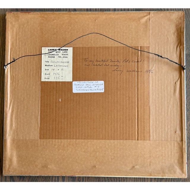 1976 Vintage California Watercolor Larry Welden Original Painting For Sale - Image 9 of 9