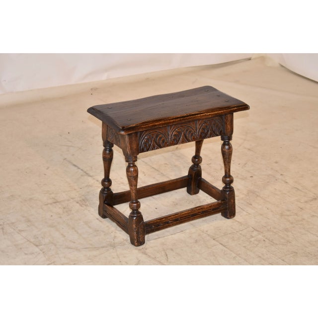 19th Century English Oak Joint Stool For Sale - Image 4 of 9