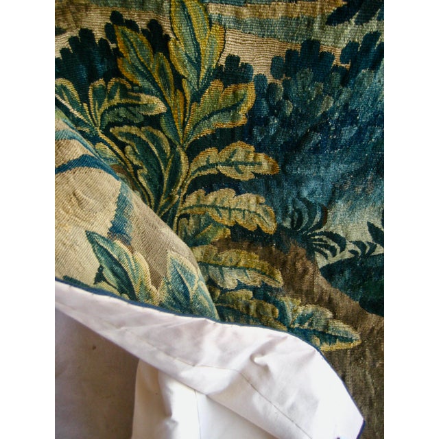 French Aubusson Tapestry Verdure Two Magpies in a Tree 18 Century For Sale - Image 12 of 12