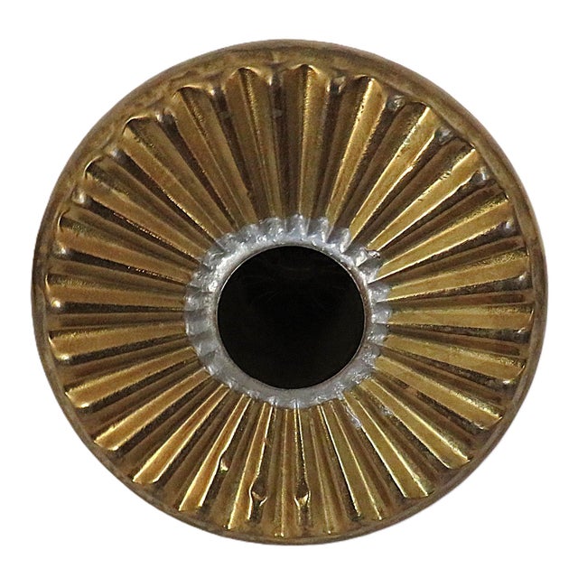 Late 19th Century Victorian Royal Brass Oil Kerosene Lamp Font Part W/ Burner and Shade Ring For Sale - Image 4 of 4