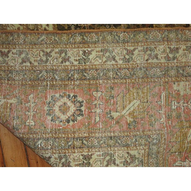 Brown Antique Zabihi Collection Persian Tabriz Carpet - 9' x 13'5" For Sale - Image 8 of 8