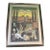 Late 20th Century Surrealist Watercolor and Gouache, Colonnade Interior With Reclining Nude and Desert View For Sale