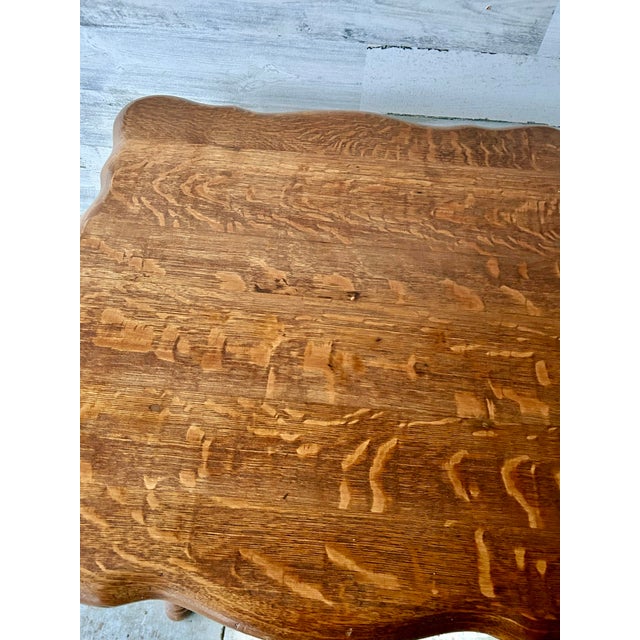Art Deco Vintage Tiger Wood Parlor Table For Sale - Image 3 of 3