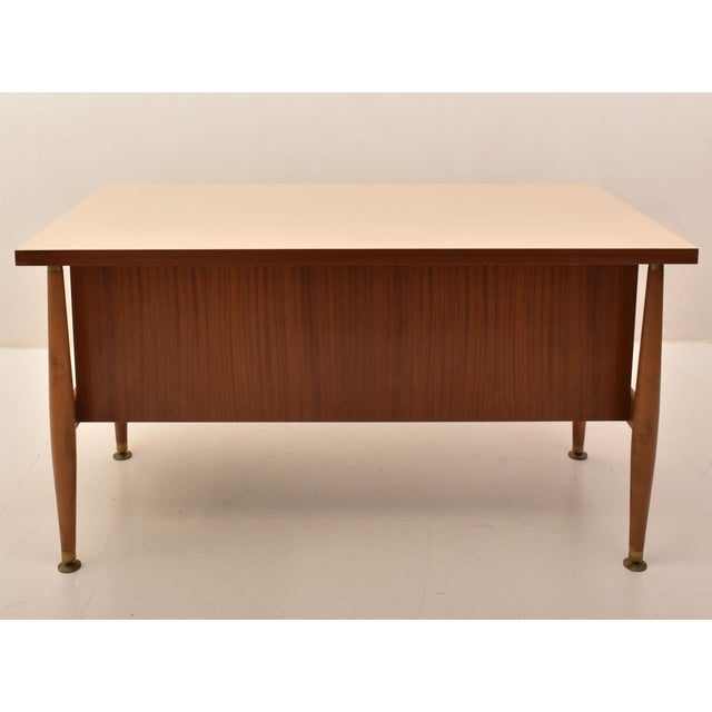 Vintage Italian Desk in Beech, 1960s For Sale - Image 10 of 11