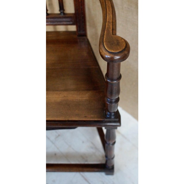 Brown Victorian Spindle Back Armchair For Sale - Image 8 of 13