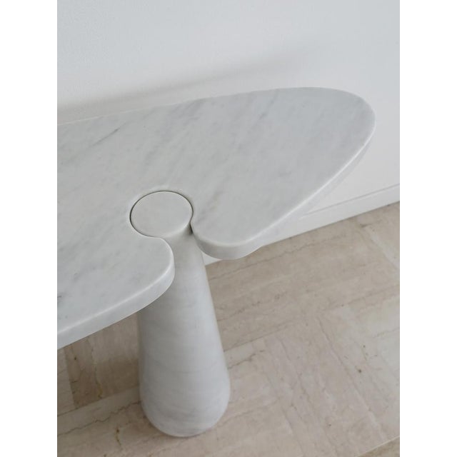 Italian Console Table in White Marble by Angelo Mangiarotti for Skipper, 1990s For Sale - Image 10 of 18