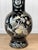 Metal Vintage 28" Chinese Black Enamel Mother of Pearl Peacock Floor Vase For Sale - Image 7 of 9