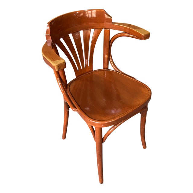 Flame Oak Fanback Armchairs from Sellaton, 1980s, Set of 8 For Sale