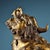 Solid Bronze Gilded Pi Yao Sculpture, Seated Fortune Beast on Bagua Octagonal Base, Chinoiserie Wealth Guardian Statue For Sale - Image 4 of 10