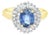 Sapphire Diamond Engagement Ring 1.80cttw 14K Yellow Gold, Size 8 For Sale