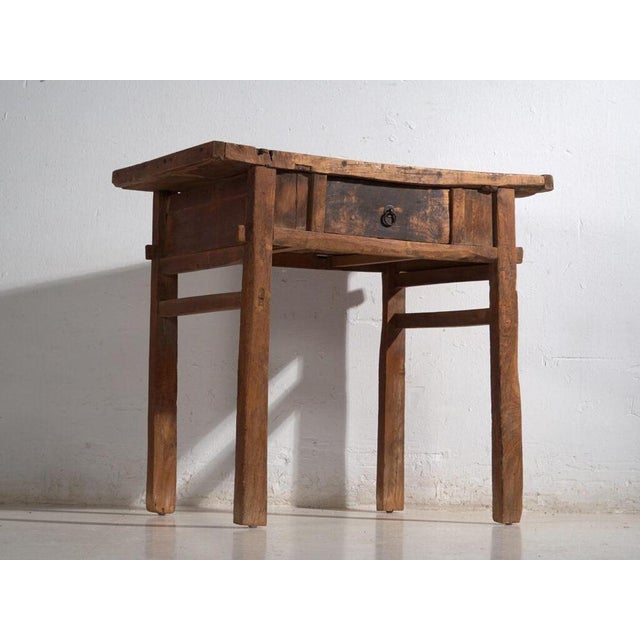 Antique Elm Console Table, 1900s For Sale - Image 4 of 13