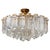 Gold Vertical Glass Messing Chandelier attributed to j.t. Kalmar, 1960s For Sale - Image 15 of 15