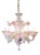 Vintage Chandelier with Six Lights in Murano Glass, 1950 For Sale
