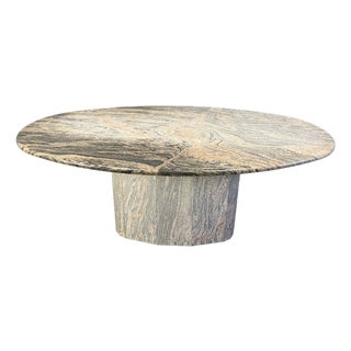 Vintage Oval Granite Dining Table, 1970s For Sale