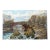 19th Century English Folk Art Landscape Painting of a Bridge Over a Stream For Sale