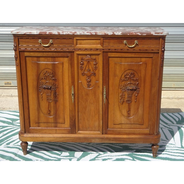 Art Deco Buffet in Walnut and Aleppo Breccia, 1920s For Sale - Image 10 of 18
