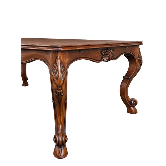 Vintage Bau Furniture Carved French Dining Table For Sale - Image 4 of 12