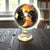 Black Old World 10" Tabletop Globe on Distressed Gold Metal Base 17" Tall For Sale In Dallas - Image 6 of 7