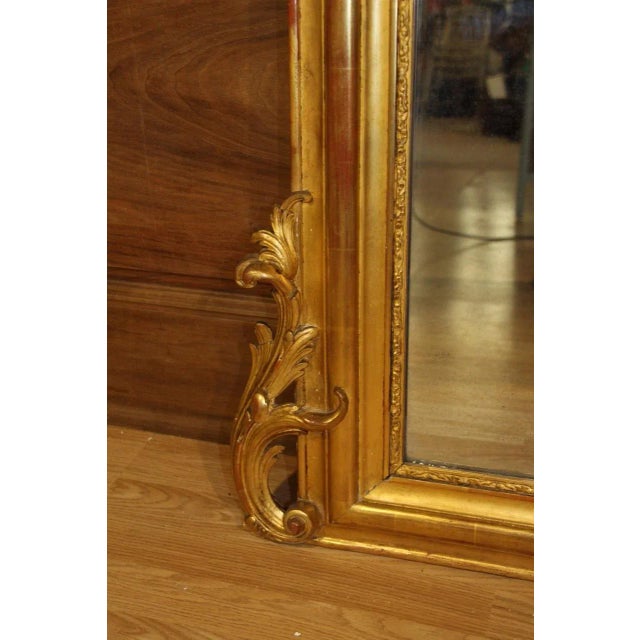 Gold Louis Philippe Mirror in Golden Wood Frame For Sale - Image 8 of 11