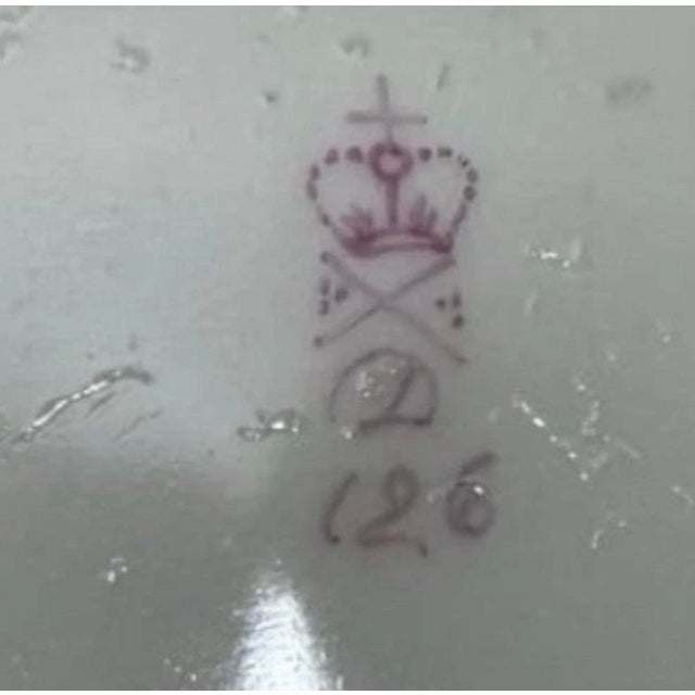 Royal Crown Derby Porcelain 18th Century Royal Crown Derby Porcelain Saucer Lot of 2 For Sale - Image 4 of 4