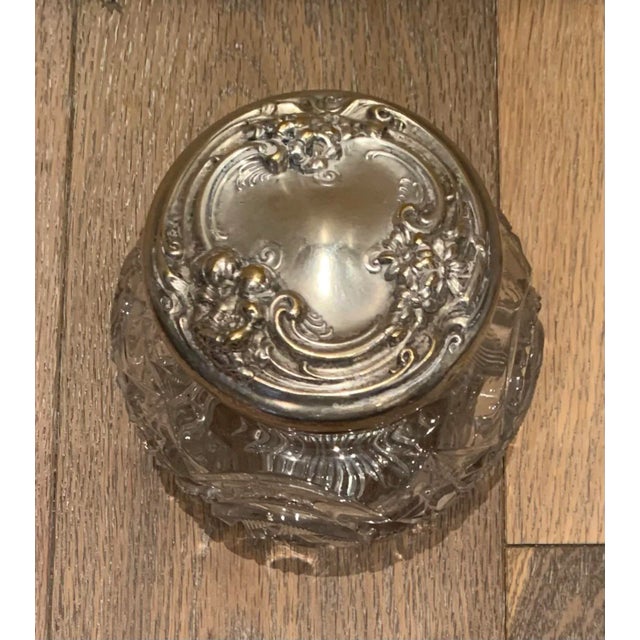 Traditional 1920s Glass Boudoir Jar For Sale - Image 3 of 7